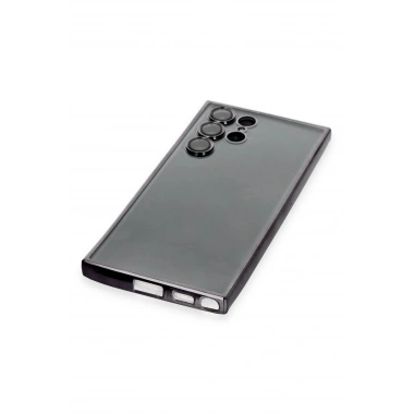 Mey İthalat®  Samsung Galaxy S22 Ultra Kılıf  Lensli Silikon - Siyah
