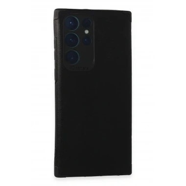 Mey İthalat® Samsung Galaxy S22 Ultra Kılıf Loop Deri Silikon - Siyah