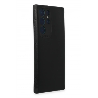 Mey İthalat® Samsung Galaxy S22 Ultra Kılıf Loop Deri Silikon - Siyah