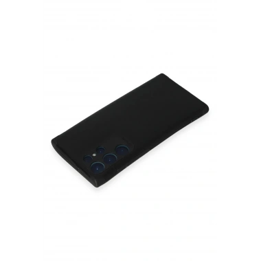 Mey İthalat® Samsung Galaxy S22 Ultra Kılıf Loop Deri Silikon - Siyah