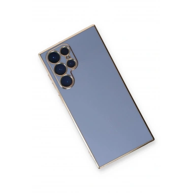Mey İthalat®  Samsung Galaxy S22 Ultra Kılıf Volet Silikon - Mavi