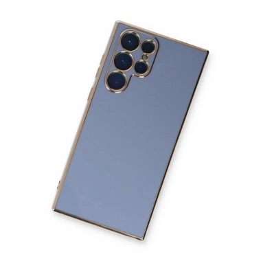 Mey İthalat®  Samsung Galaxy S22 Ultra Kılıf Volet Silikon - Mavi
