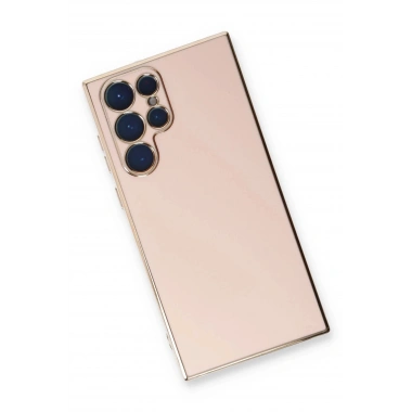 Mey İthalat®  Samsung Galaxy S22 Ultra Kılıf Volet Silikon - Pembe