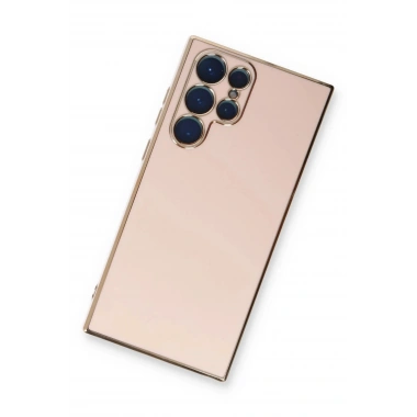Mey İthalat®  Samsung Galaxy S22 Ultra Kılıf Volet Silikon - Pembe