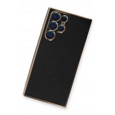 Mey İthalat®  Samsung Galaxy S22 Ultra Kılıf Volet Silikon - Siyah