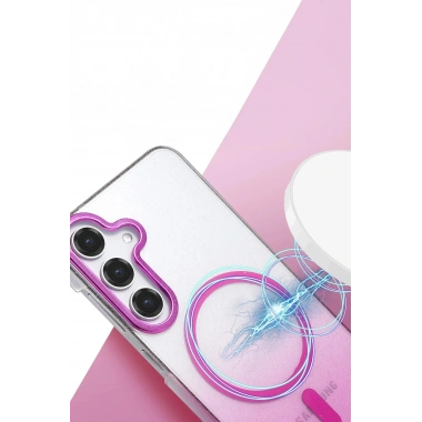 Mey İthalat®  Samsung Galaxy S23 FE Glossy Magsafe Kapak - Mor