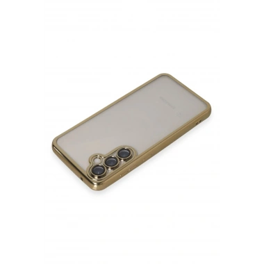 Mey İthalat®  Samsung Galaxy S23 FE Kılıf  Lensli Silikon - Gold