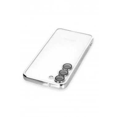 Mey İthalat®  Samsung Galaxy S23 Kılıf  Lensli Silikon - Gümüş