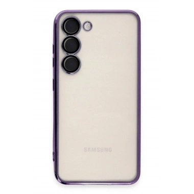 Mey İthalat®  Samsung Galaxy S23 Kılıf  Lensli Silikon - Mor