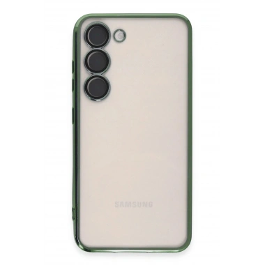 Mey İthalat®  Samsung Galaxy S23 Kılıf  Lensli Silikon - Yeşil