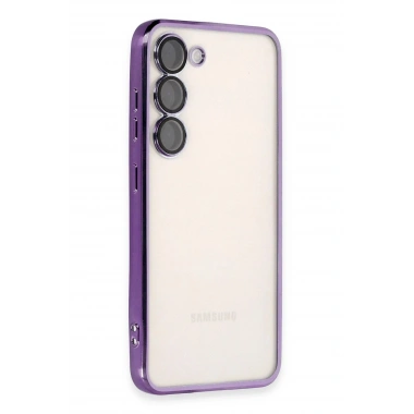Mey İthalat®  Samsung Galaxy S23 Plus Kılıf  Lensli Silikon - Mor