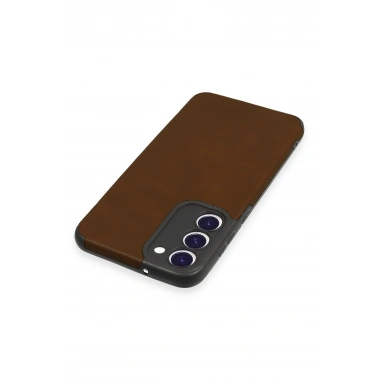 Mey İthalat® Samsung Galaxy S23 Plus Kılıf Loop Deri Silikon - Kahverengi