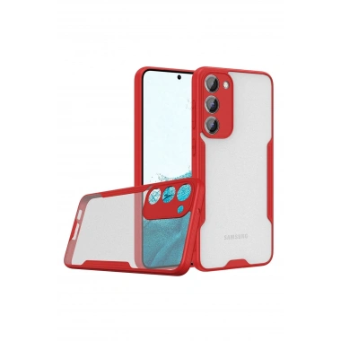 Mey İthalat®  Samsung Galaxy S23 Plus Kılıf Platin Silikon - Kırmızı