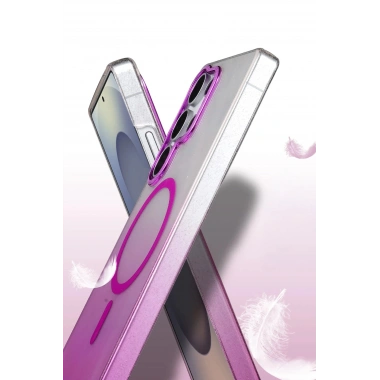 Mey İthalat®  Samsung Galaxy S23 Ultra Glossy Magsafe Kapak - Pembe