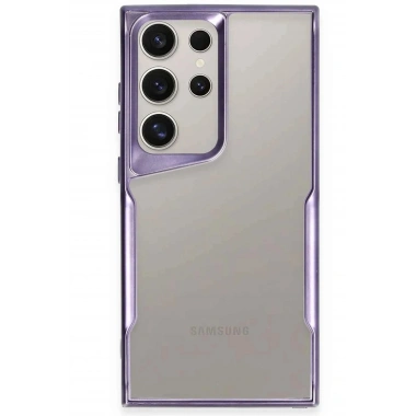 Mey İthalat®  Samsung Galaxy S23 Ultra Kılıf Boyi Silikon Kapak - Derin Mor