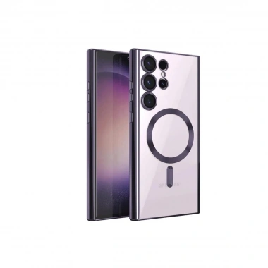 Mey İthalat®  Samsung Galaxy S23 Ultra Kılıf Kross Magneticsafe Kapak - Mor