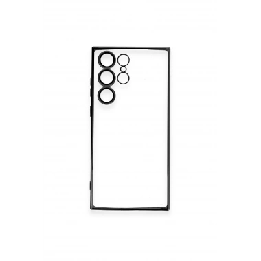 Mey İthalat®  Samsung Galaxy S23 Ultra Kılıf  Lensli Silikon - Siyah