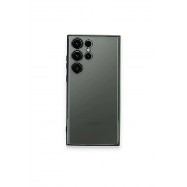 Mey İthalat®  Samsung Galaxy S23 Ultra Kılıf  Lensli Silikon - Yeşil