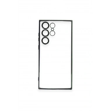 Mey İthalat®  Samsung Galaxy S23 Ultra Kılıf  Lensli Silikon - Yeşil