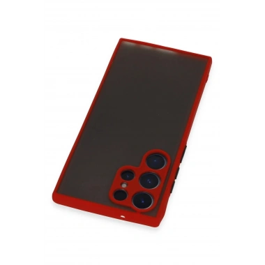 Mey İthalat®  Samsung Galaxy S23 Ultra Kılıf Montreal Silikon Kapak - Kırmızı
