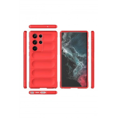 Mey İthalat®  Samsung Galaxy S23 Ultra Kılıf Optimum Silikon - Kırmızı