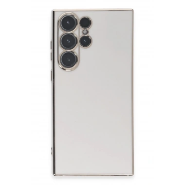 Mey İthalat®  Samsung Galaxy S23 Ultra Kılıf Volet Silikon - Beyaz