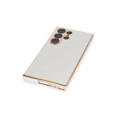 Mey İthalat®  Samsung Galaxy S23 Ultra Kılıf Volet Silikon - Beyaz