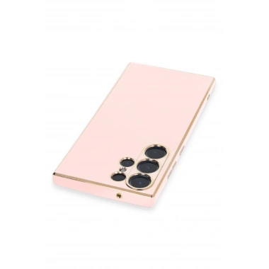 Mey İthalat®  Samsung Galaxy S23 Ultra Kılıf Volet Silikon - Pembe