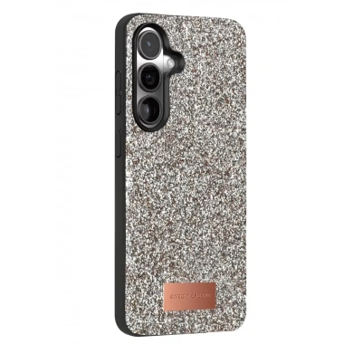 Mey İthalat®  Samsung Galaxy S24 Bright Simli Kapak - Gümüş
