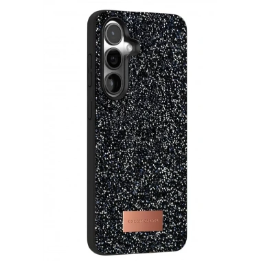 Mey İthalat®  Samsung Galaxy S24 Bright Simli Kapak - Siyah