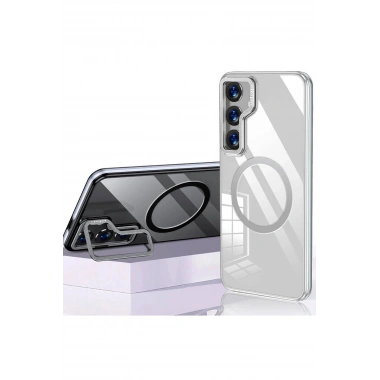 Mey İthalat®  Samsung Galaxy S24 Crystal Magsafe Kapak - Şeffaf