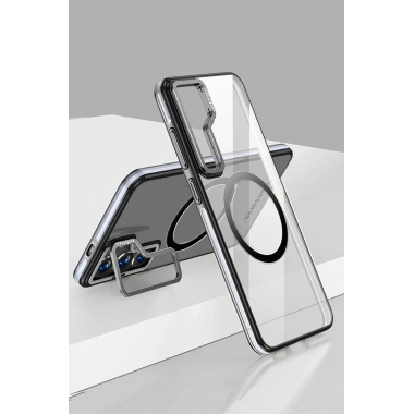 Mey İthalat®  Samsung Galaxy S24 Crystal Magsafe Kapak - Siyah