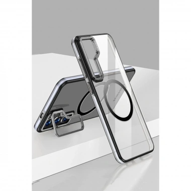 Mey İthalat®  Samsung Galaxy S24 Crystal Magsafe Kapak - Siyah