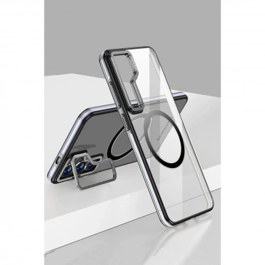 Mey İthalat®  Samsung Galaxy S24 Crystal Magsafe Kapak - Siyah