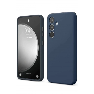 Mey İthalat®  Samsung Galaxy S24 FE Kılıf First Silikon - Lacivert