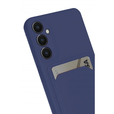 Mey İthalat®  Samsung Galaxy S24 FE Kılıf Kelvin Kartvizitli Silikon - Lacivert