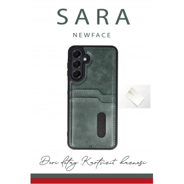 Mey İthalat® Samsung Galaxy S24 FE Kılıf Sara Kartvizitli Deri Kılıf - Taba