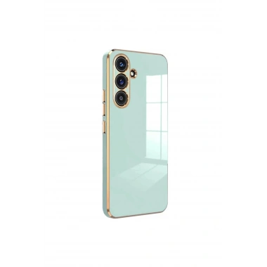Mey İthalat®  Samsung Galaxy S24 FE Kılıf Volet Silikon - Açık Yeşil