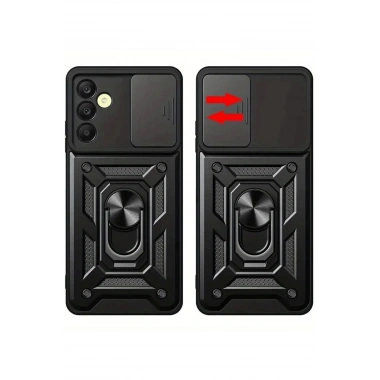 Mey İthalat®  Samsung Galaxy S24 FE Pars Lens Yüzüklü Silikon - Kırmızı