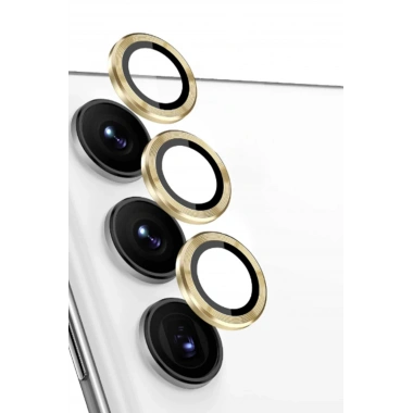 Mey İthalat® Samsung Galaxy S24 FE Raze Metal Kamera Lens - Sarı