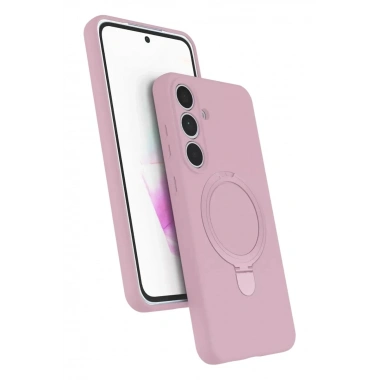 Mey İthalat®  Samsung Galaxy S24 FE Regal Magsafe Standlı Kapak - Açık Pembe