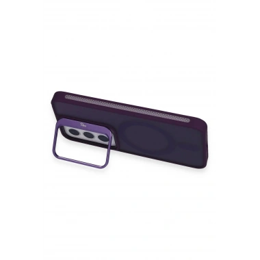 Mey İthalat®  Samsung Galaxy S24 Flet Lens Magsafe Kapak - Derin Mor