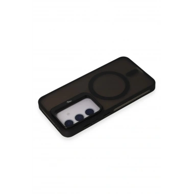 Mey İthalat®  Samsung Galaxy S24 Flet Lens Magsafe Kapak - Siyah