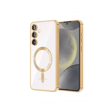 Mey İthalat®  Samsung Galaxy S24 Kılıf Kross Magneticsafe Kapak - Gold