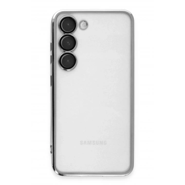 Mey İthalat®  Samsung Galaxy S24 Kılıf  Lensli Silikon - Gümüş