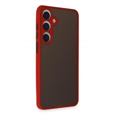 Mey İthalat®  Samsung Galaxy S24 Kılıf Montreal Silikon Kapak - Kırmızı
