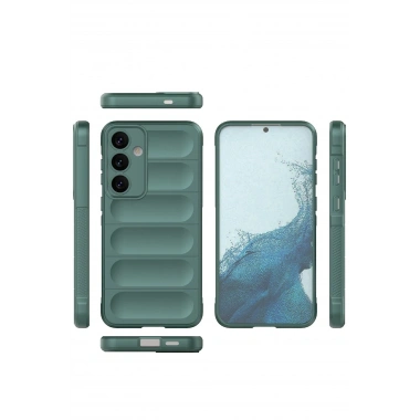 Mey İthalat®  Samsung Galaxy S24 Kılıf Optimum Silikon - Koyu Yeşil