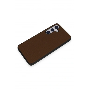 Mey İthalat® Samsung Galaxy S24 Kılıf Taft Kapak - Kahverengi