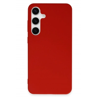 Mey İthalat®  Samsung Galaxy S24 Plus Kılıf First Silikon - Kırmızı