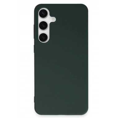 Mey İthalat®  Samsung Galaxy S24 Plus Kılıf First Silikon - Koyu Yeşil